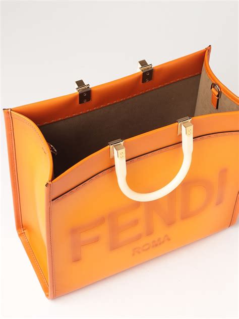 fendi shopper handbags orange|Fendi large sunshine tote bag.